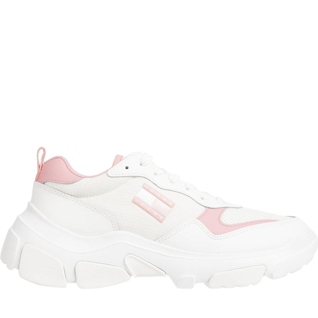 Tommy Jeans womens tickled pink lightweight hybrid leisure trainers | Vilbury London