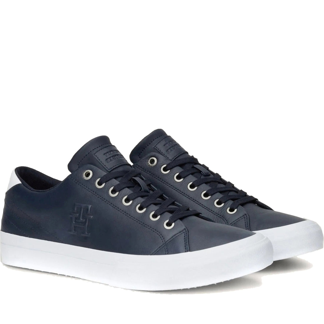 Tommy Hilfiger mens desert sky vulc street low leisure trainers | Vilbury London