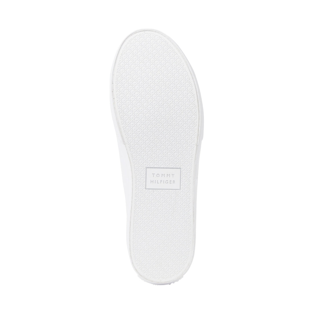 Tommy Hilfiger mens white vulc street low leisure trainers | Vilbury London