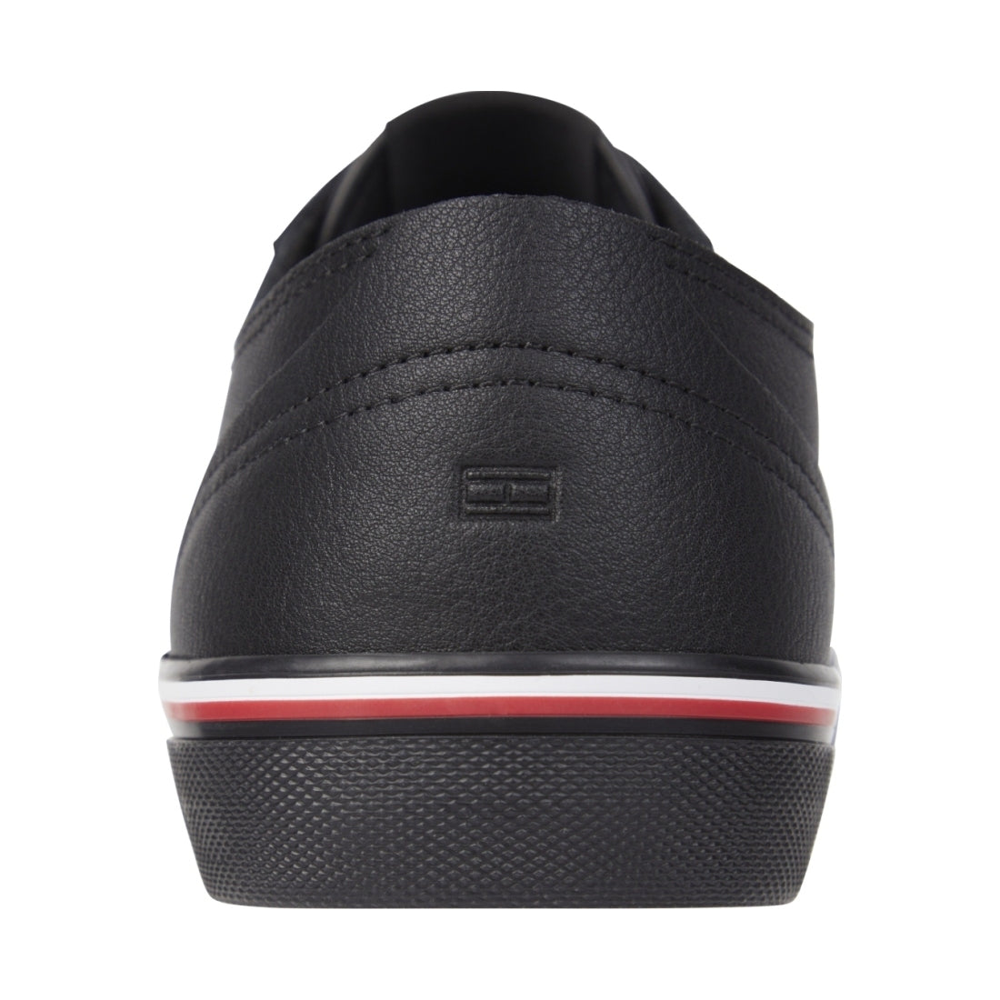 Tommy Hilfiger mens black corporate vulc leisure trainers | Vilbury London