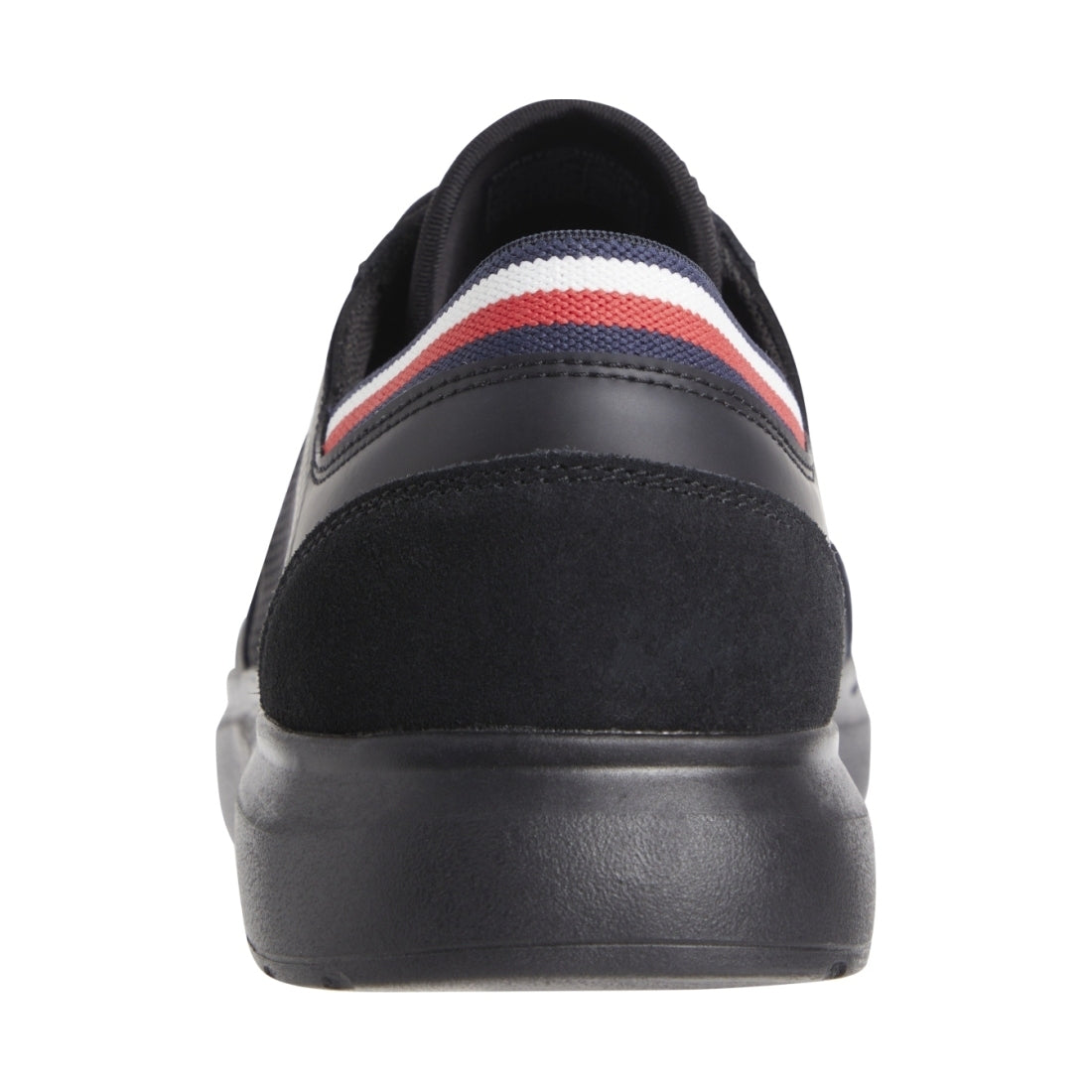 Tommy Hilfiger mens black lightweight seasonal leisure trainers | Vilbury London