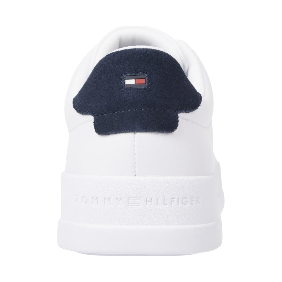 Tommy Hilfiger mens white, desert sky court leisure trainers | Vilbury London
