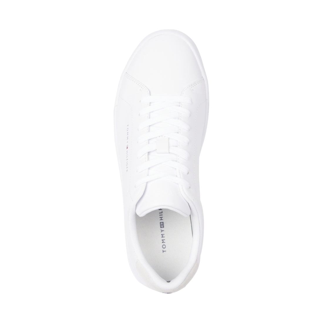 Tommy Hilfiger mens white court leisure trainers | Vilbury London