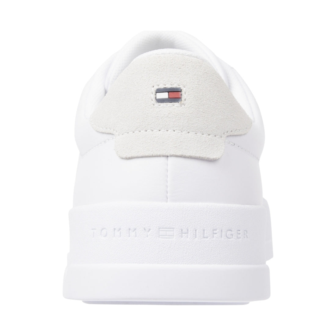Tommy Hilfiger mens white court leisure trainers | Vilbury London