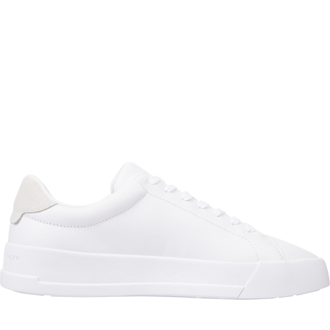 Tommy Hilfiger mens white court leisure trainers | Vilbury London