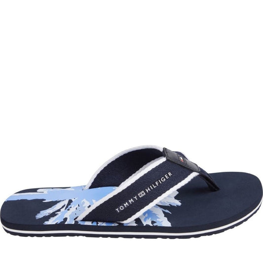 Tommy Hilfiger mens desert sky palm print beach sandal | Vilbury London