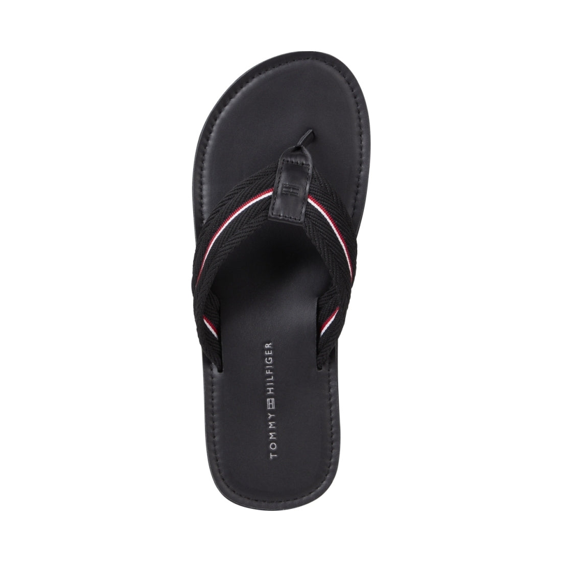 Tommy Hilfiger mens black beach sandal | Vilbury London