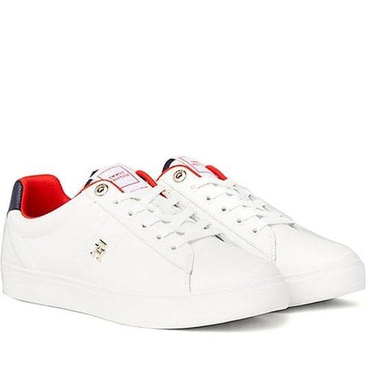 Tommy Hilfiger womens ecru essential elevated sneaker | Vilbury London