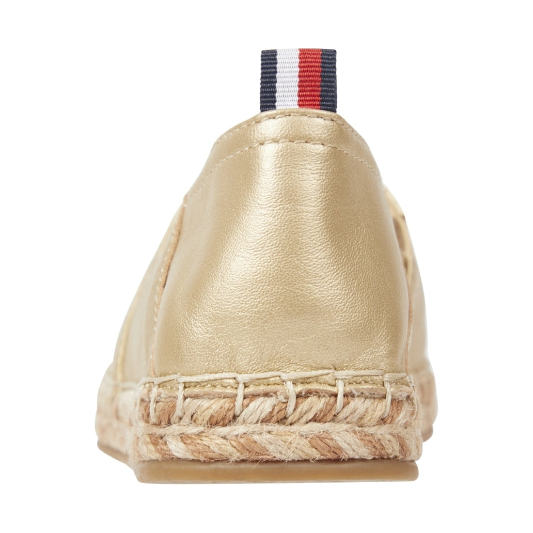 Tommy Hilfiger womens gold gold flat espadrille | Vilbury London