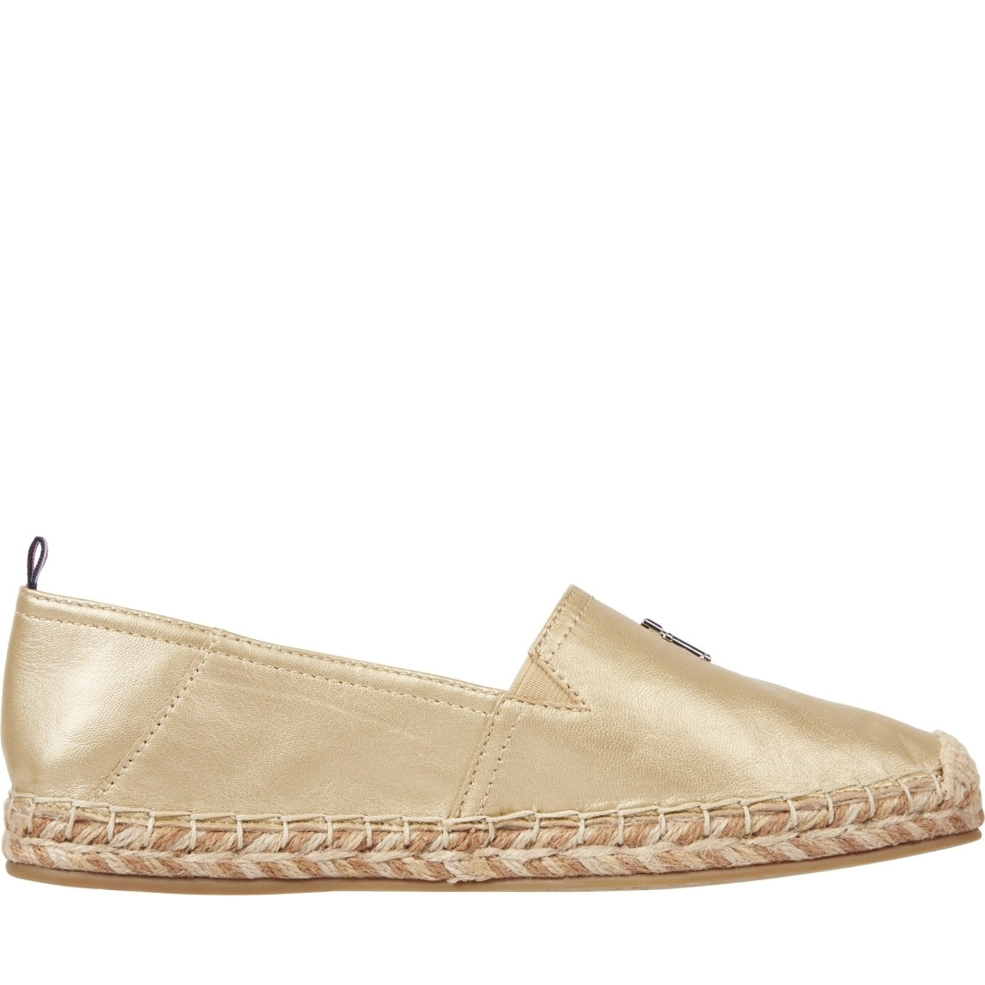 Tommy Hilfiger womens gold gold flat espadrille | Vilbury London