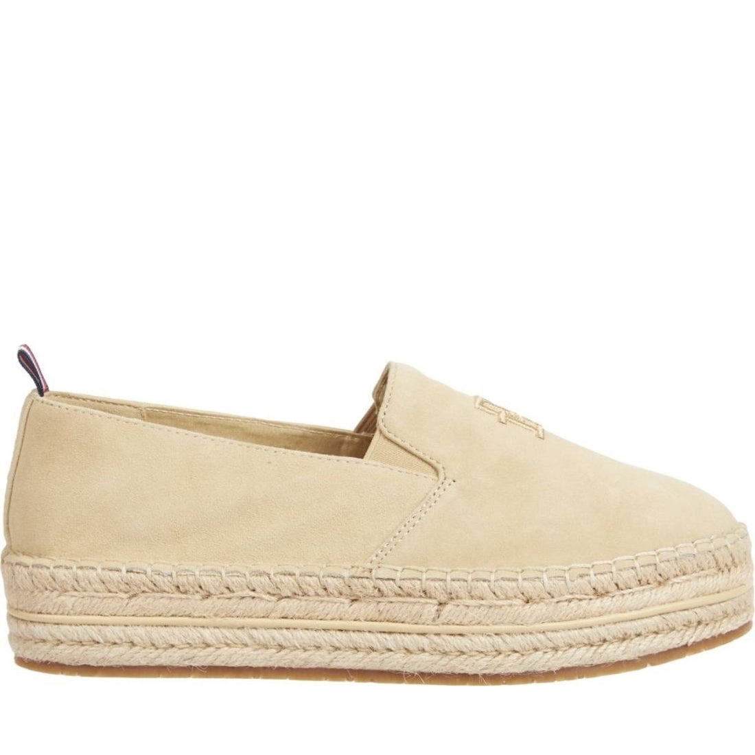 Tommy Hilfiger womens harvest wheat embroidered flatform leisure | Vilbury London