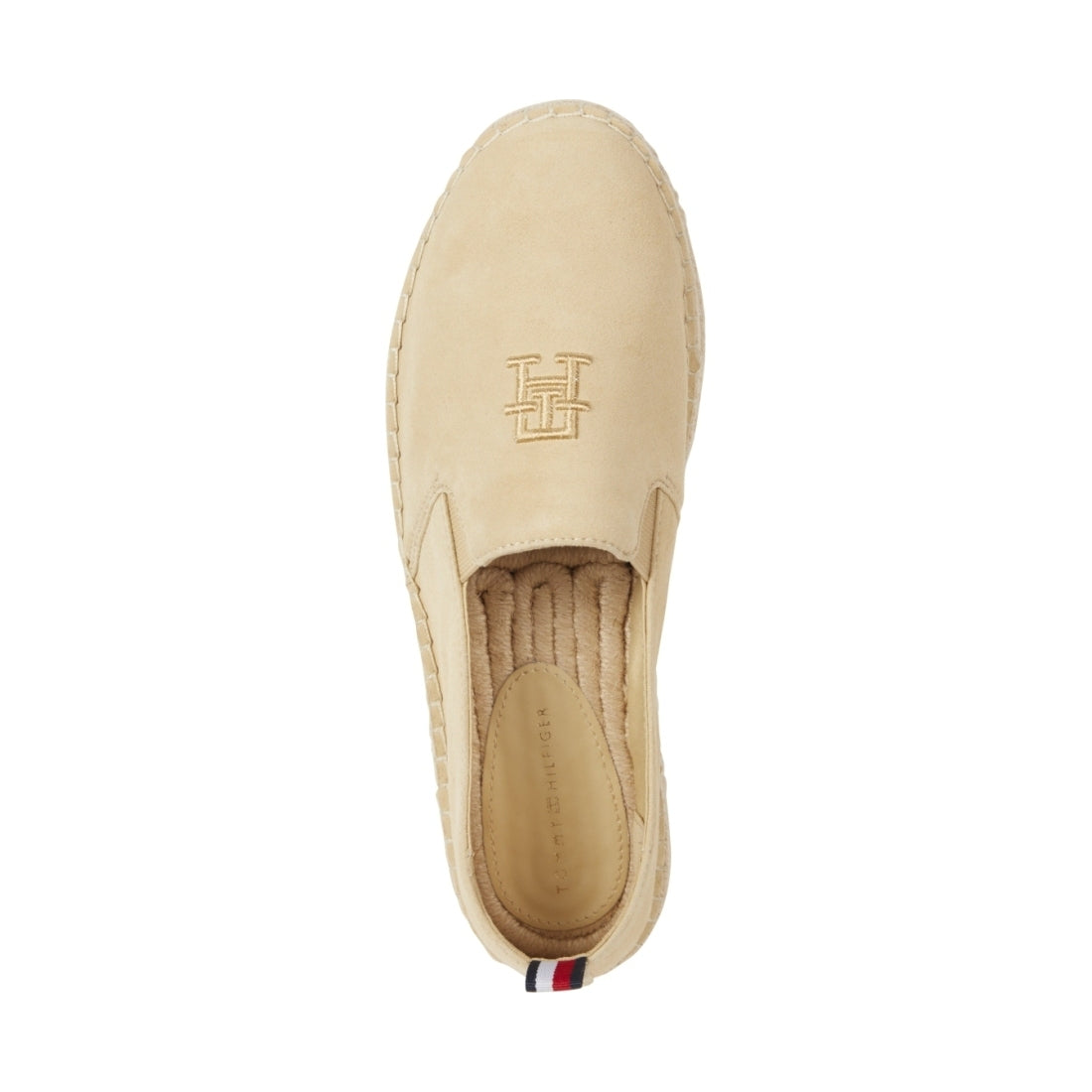 Tommy Hilfiger womens harvest wheat embroidered flatform leisure | Vilbury London