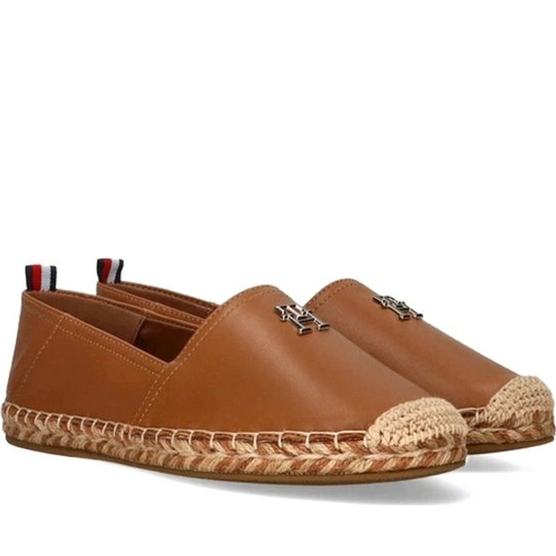 Tommy Hilfiger womens summer cognac flat espadrille | Vilbury London