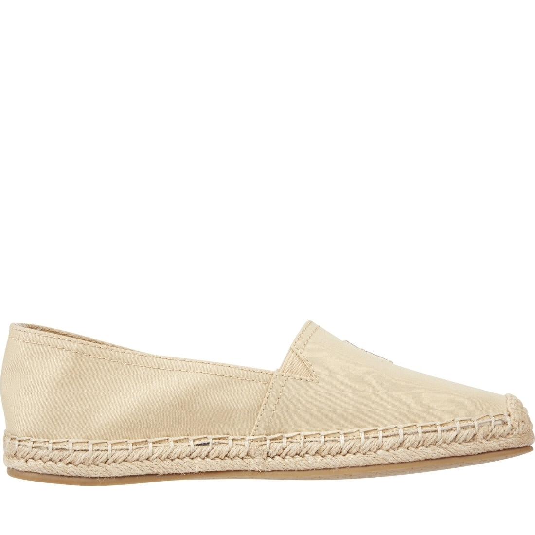 Tommy Hilfiger womens harvest wheat embroidered flat espadrille | Vilbury London