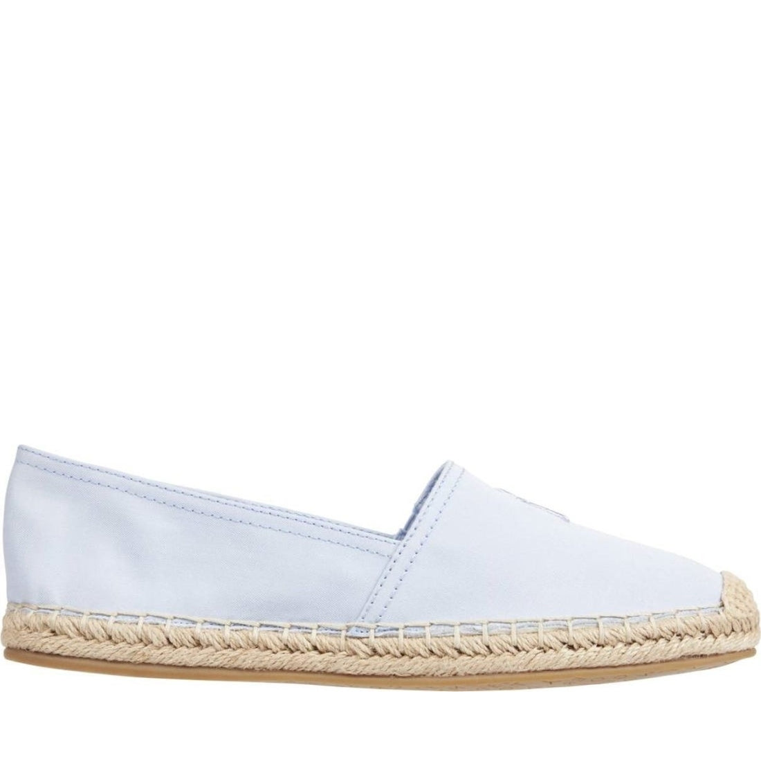 Tommy Hilfiger womens breezy blue embroidered flat espadrille | Vilbury London