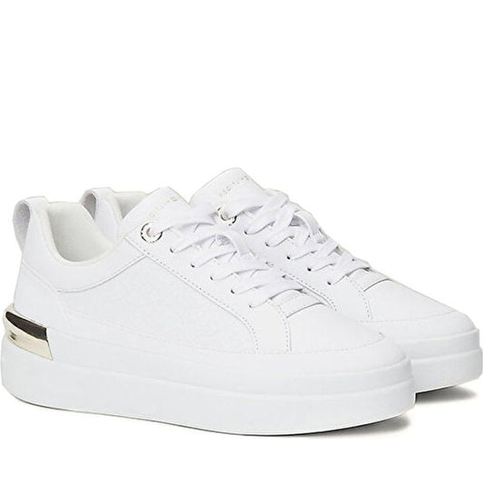 Tommy Hilfiger womens white lux court sneaker | Vilbury London