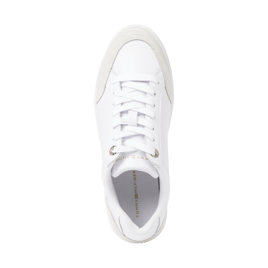 Tommy Hilfiger womens white court sneaker | Vilbury London