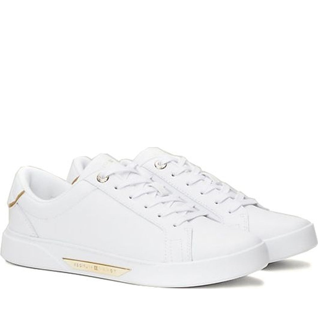 Tommy Hilfiger womens white chic court sneaker | Vilbury London