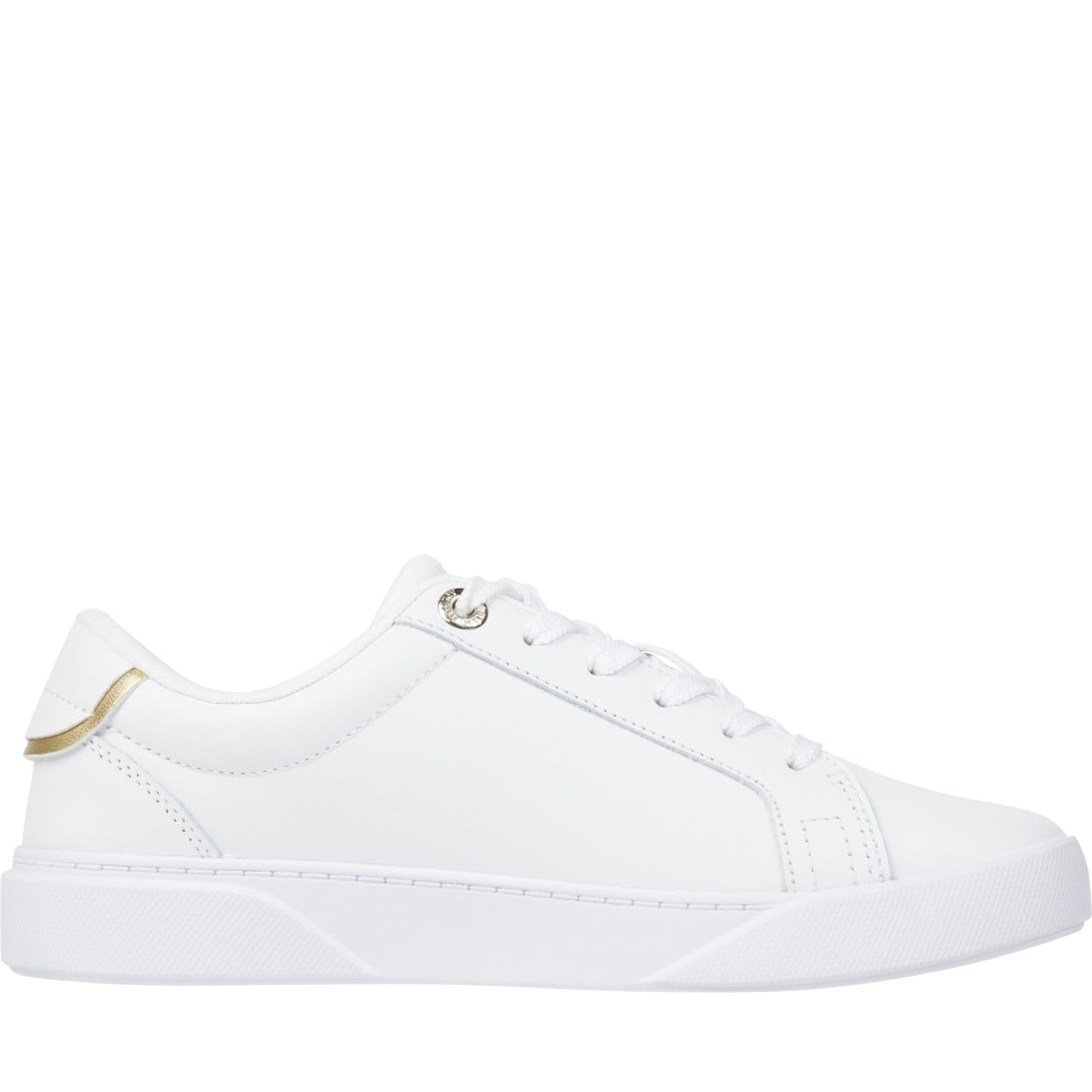 Tommy Hilfiger womens white chic court sneaker | Vilbury London