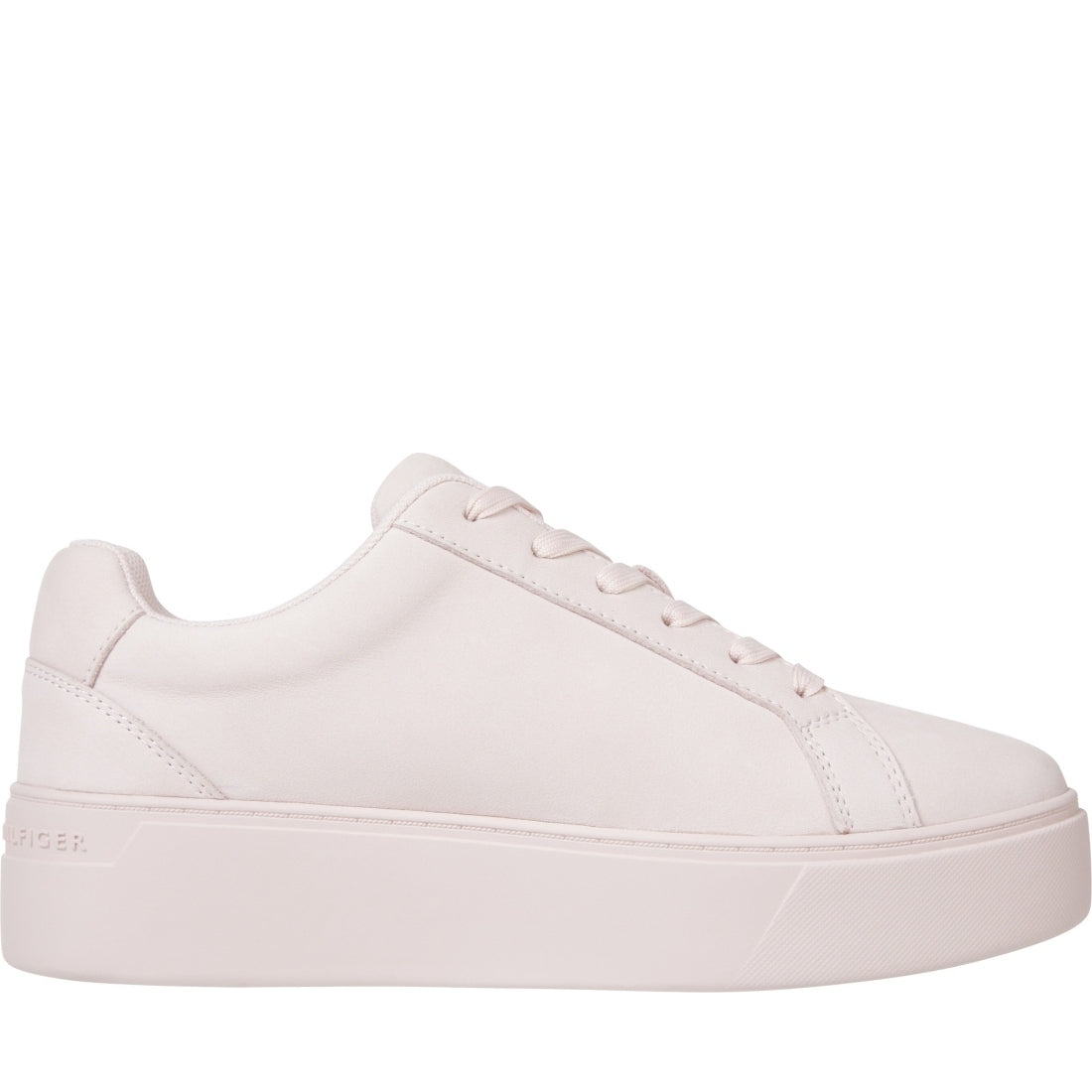 Tommy Hilfiger womens whimsy pink platform court sneaker | Vilbury London