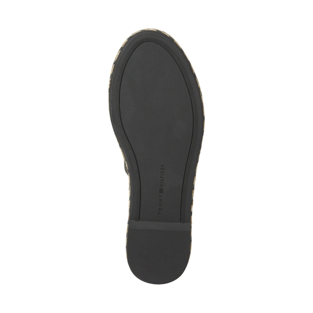 Tommy Hilfiger womens black flat sandal | Vilbury London