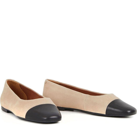 Vagabond womens safari, black jolin ballerinas | Vilbury London