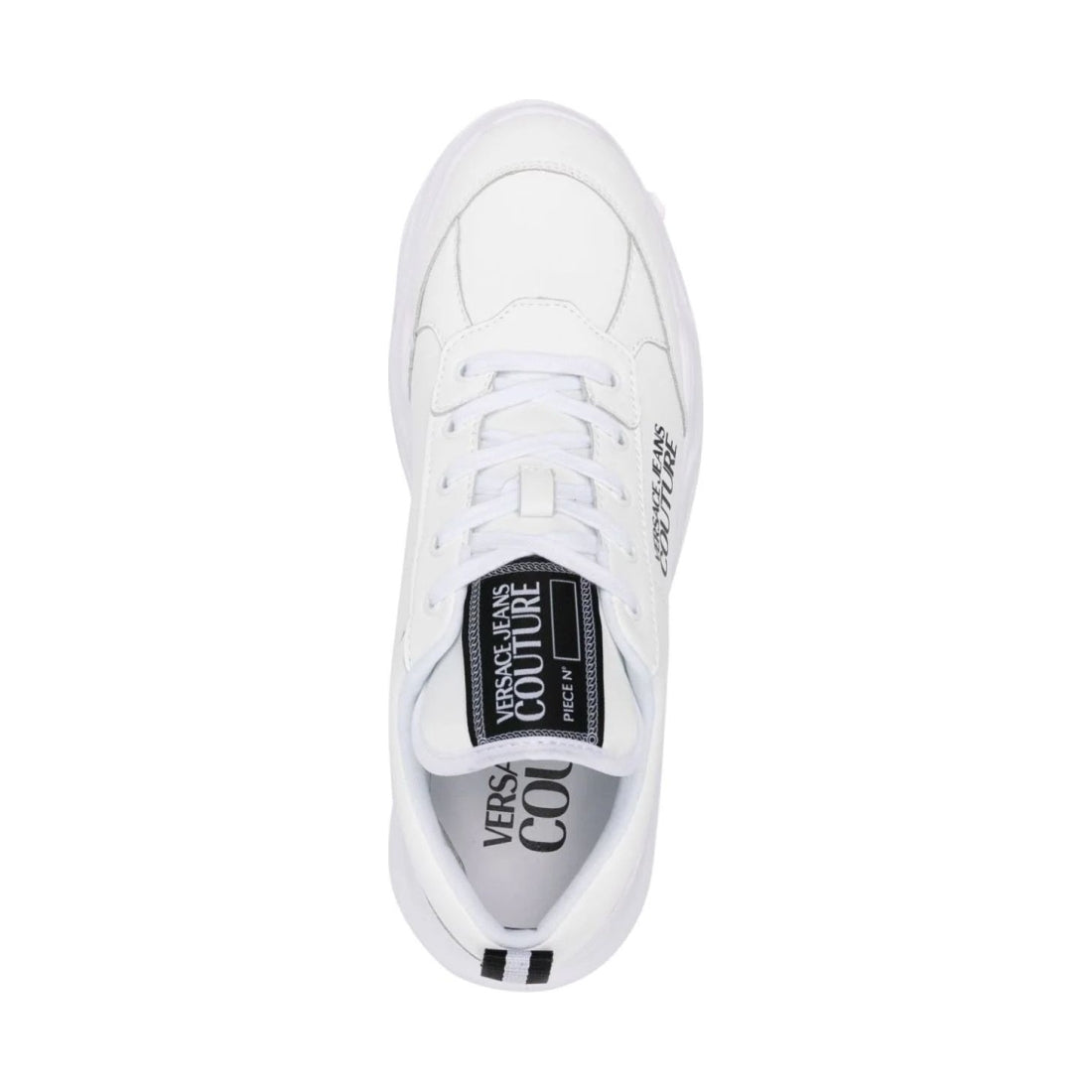 Versace Jeans Couture mens white fondo speedtrack sneakers | Vilbury London