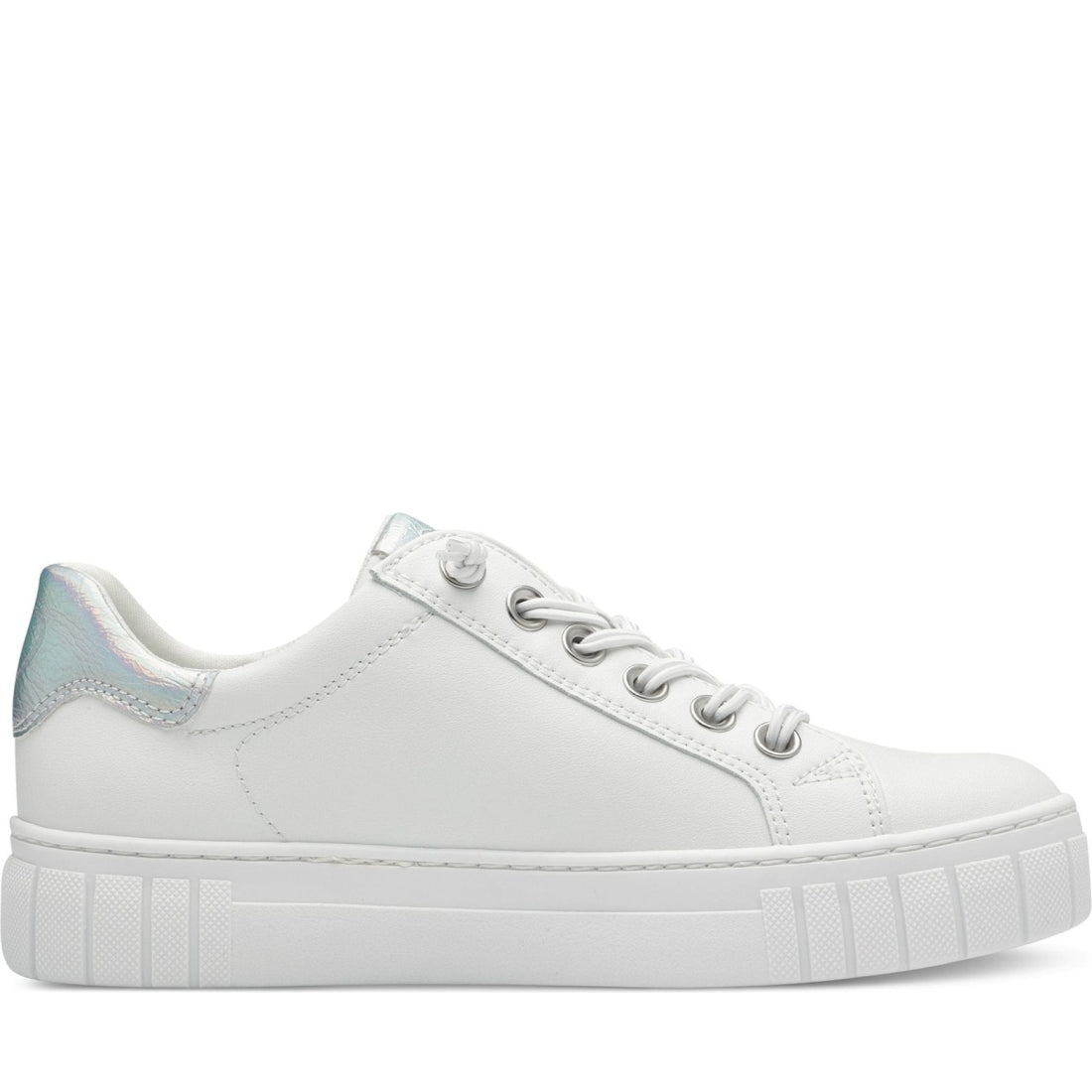 Marco Tozzi womens white comb ago trainers | Vilbury London