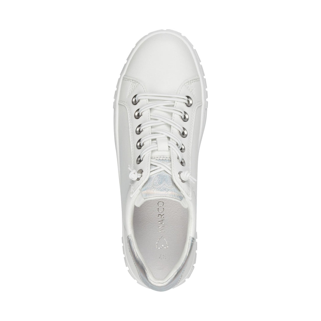 Marco Tozzi womens white comb ago trainers | Vilbury London