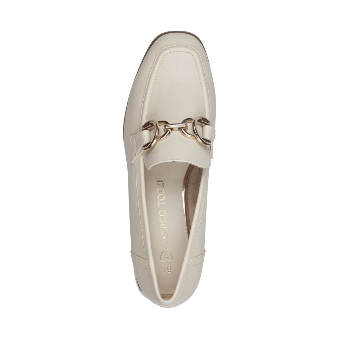 Marco Tozzi womens cream biano loafers | Vilbury London