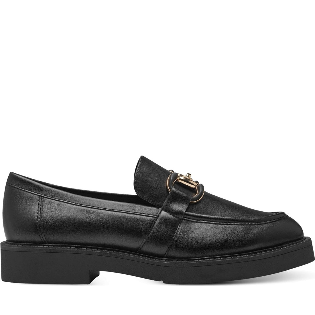 Marco Tozzi womens black wiston loafers | Vilbury London