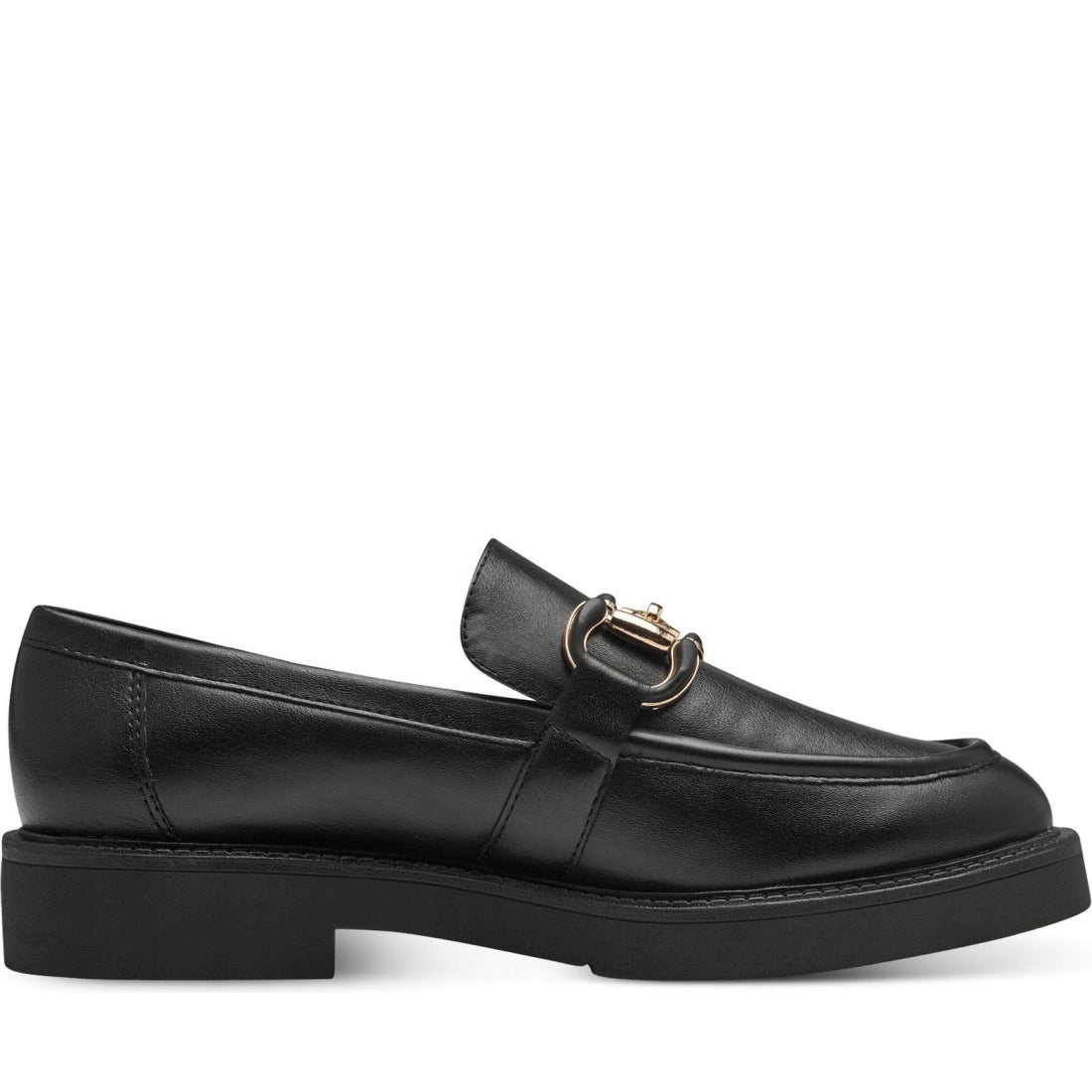 Marco Tozzi womens black wiston loafers | Vilbury London