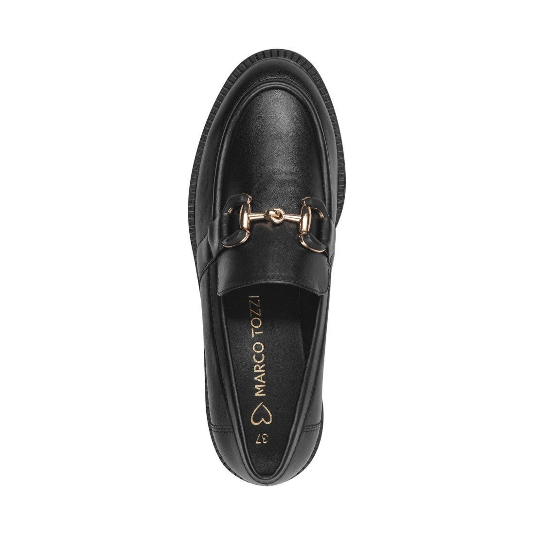 Marco Tozzi womens black wiston loafers | Vilbury London