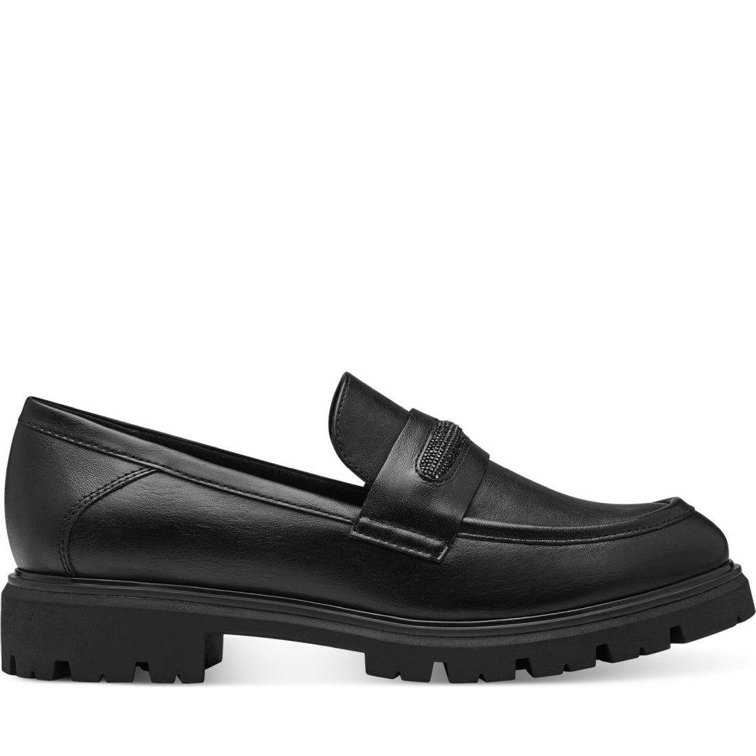 Marco Tozzi womens black bello loafers | Vilbury London