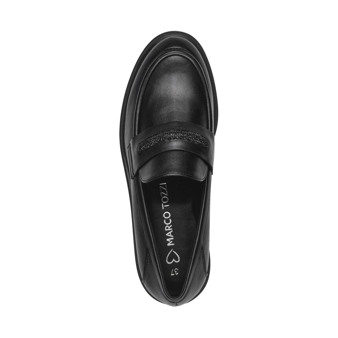 Marco Tozzi womens black bello loafers | Vilbury London