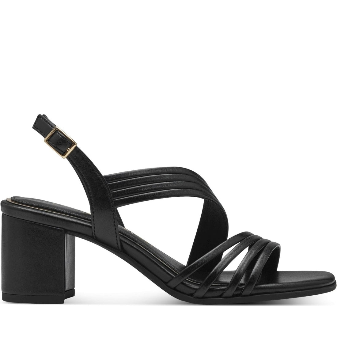 Marco Tozzi womens black nappa ala sandals | Vilbury London