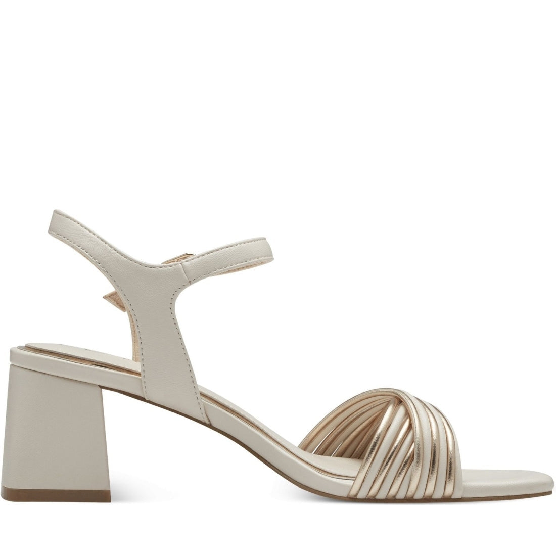 Marco Tozzi womens cream comb muri sandals | Vilbury London