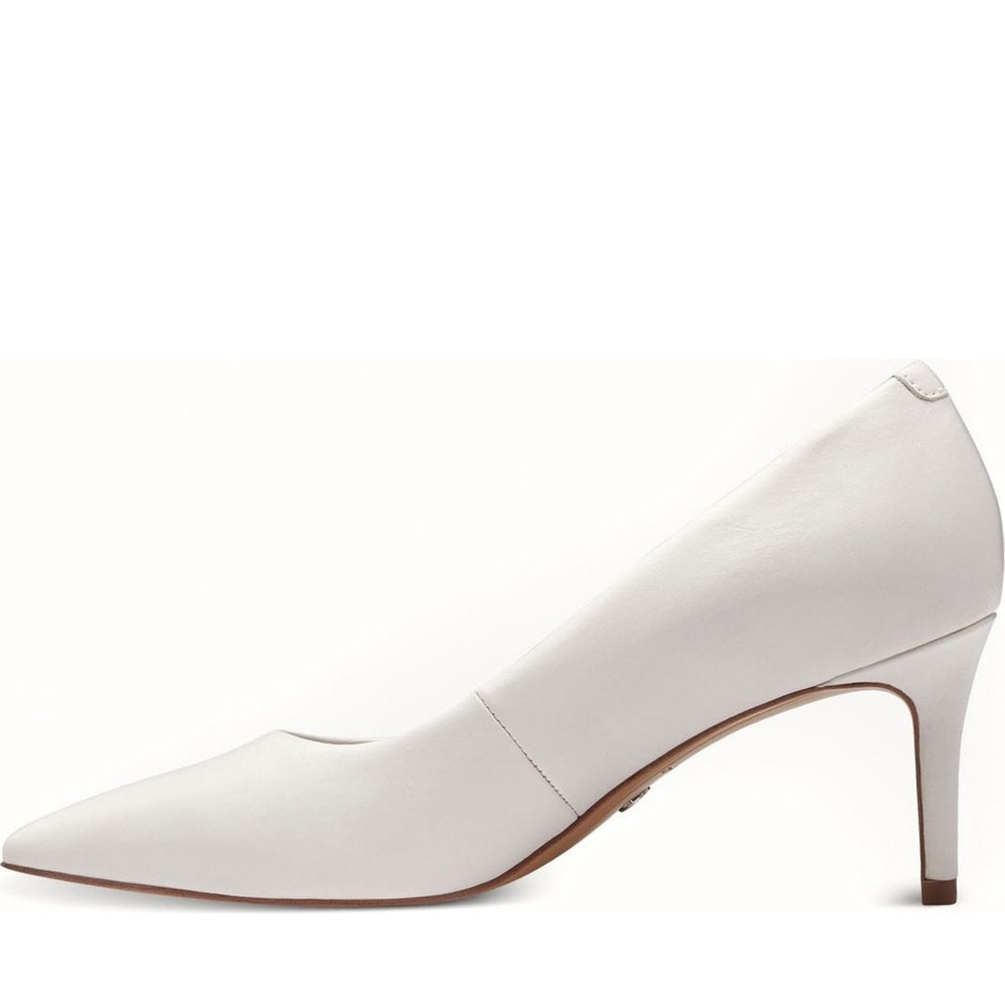 Tamaris womens white classic closed pumps | Vilbury London