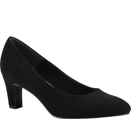 Tamaris womens black classic closed pumps | Vilbury London