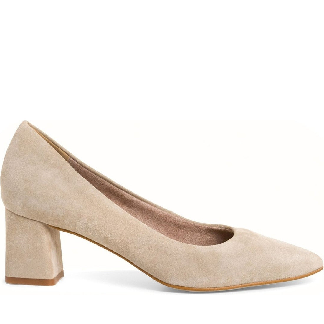 Tamaris womens ivory classic closed pumps | Vilbury London