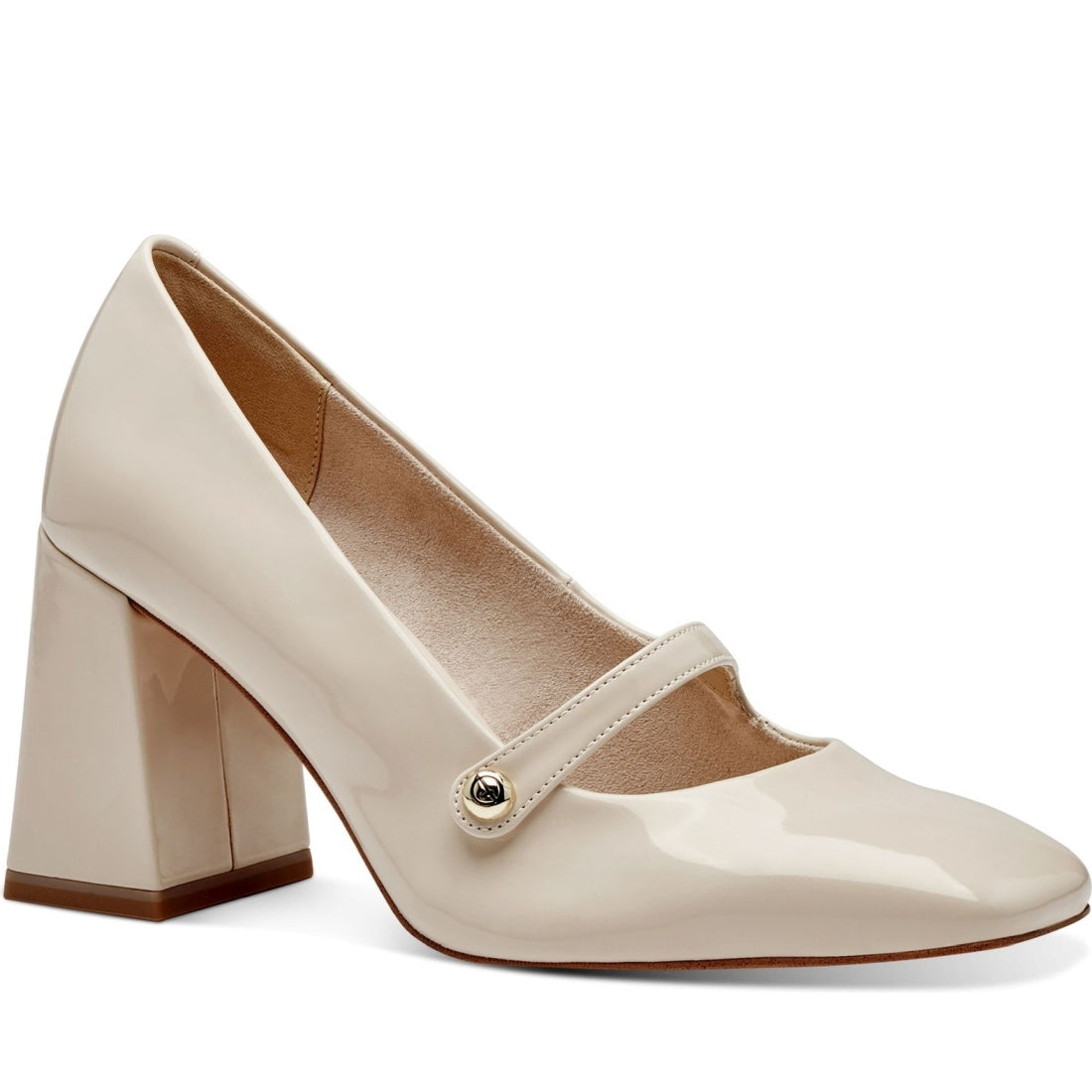 Tamaris womens ivory elegant closed pumps | Vilbury London