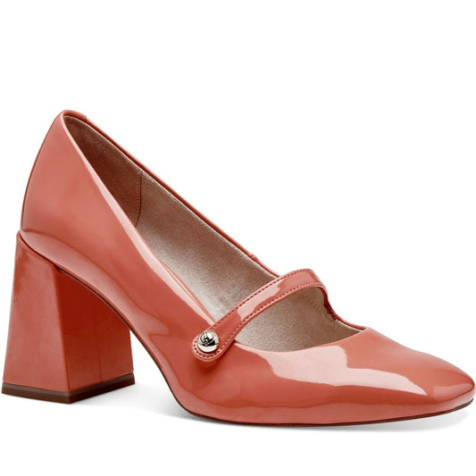 Tamaris womens orange elegant closed pumps | Vilbury London