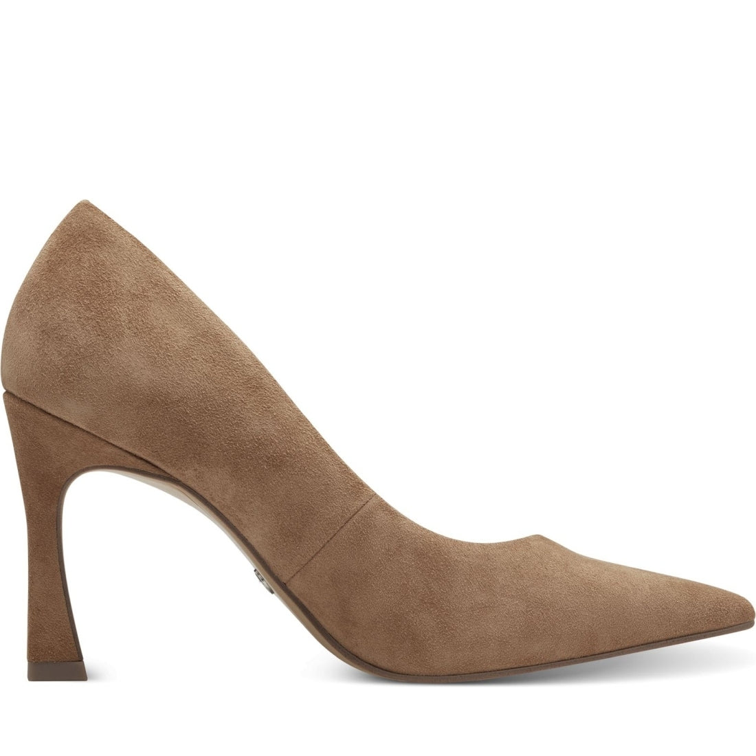 Tamaris womens camel leather elegant closed pumps | Vilbury London