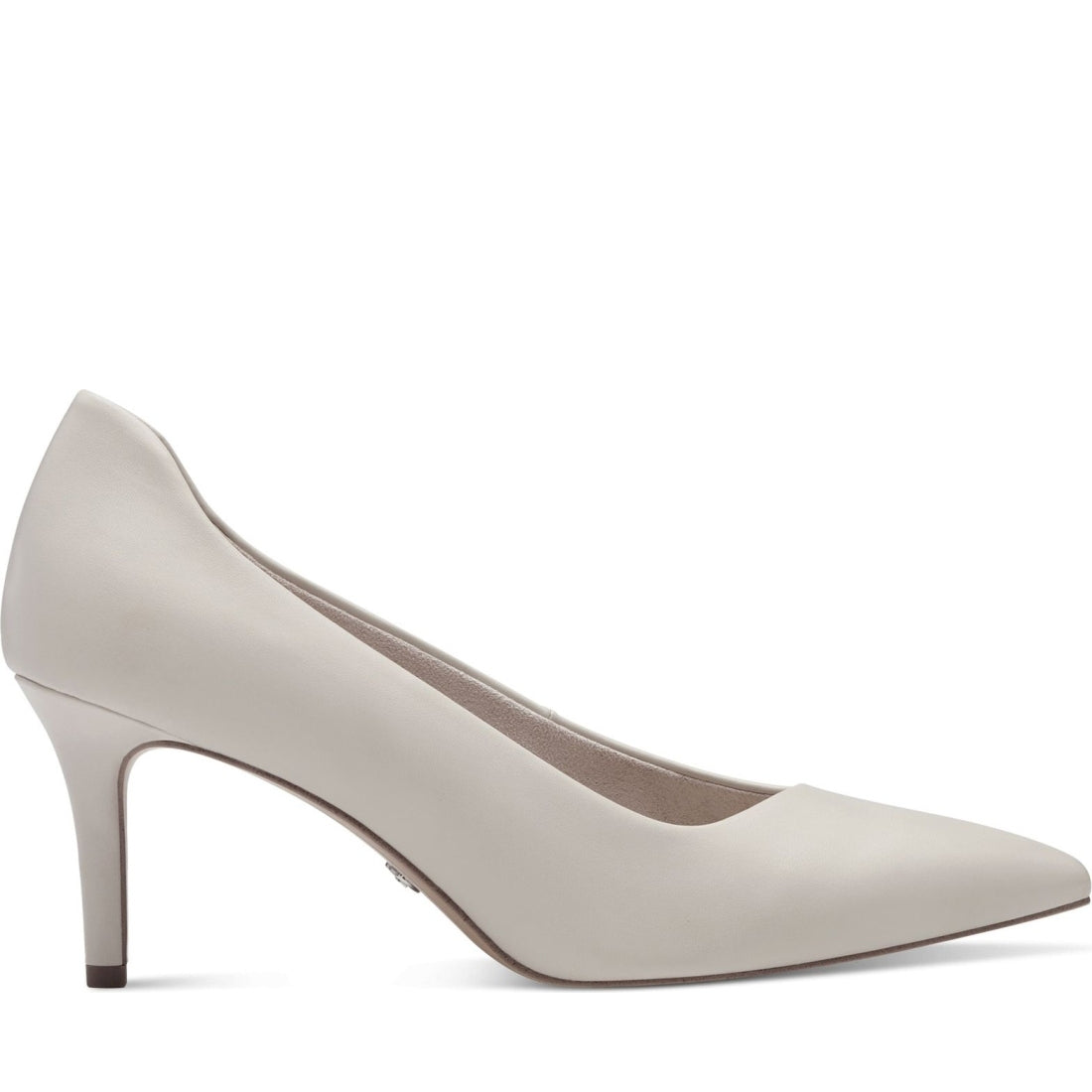 Tamaris womens ivory elegant closed pumps | Vilbury London