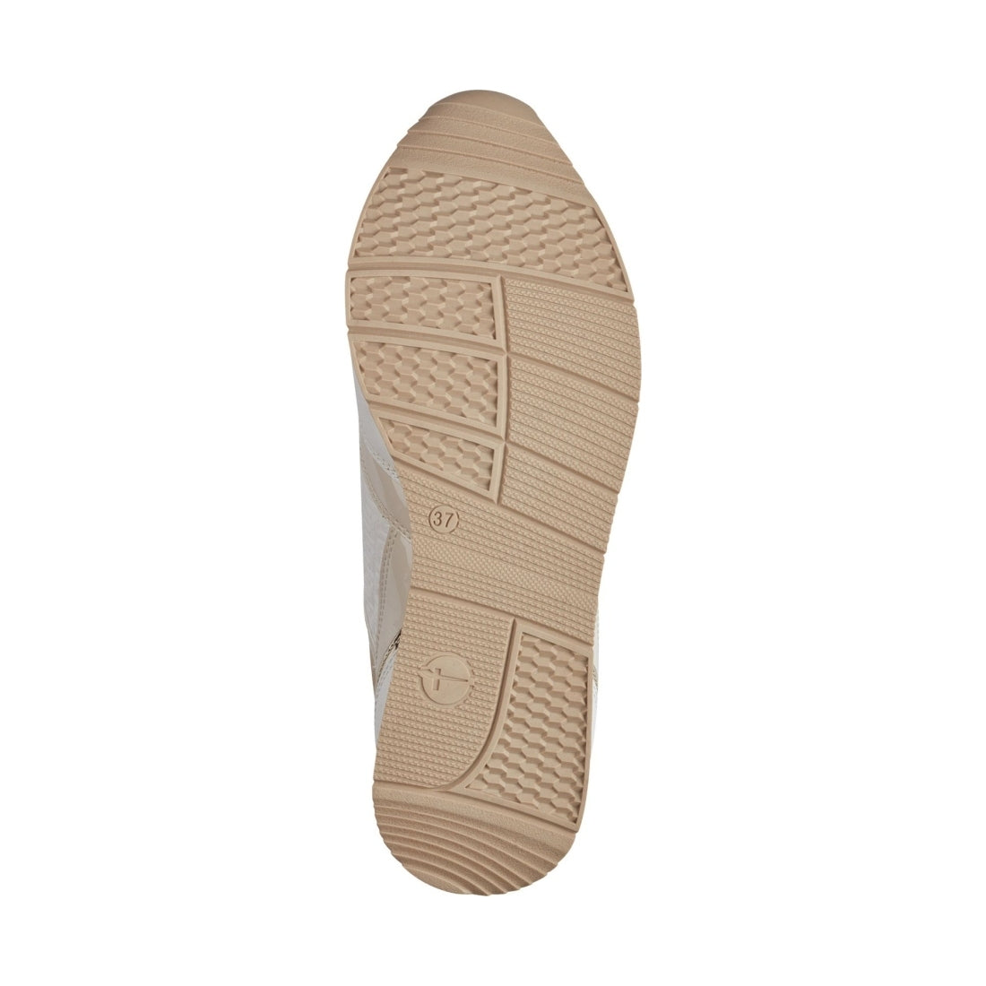 Tamaris womens offwhite comb leisure trainers | Vilbury London