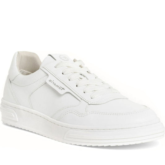 Tamaris womens white leisure trainers | Vilbury London