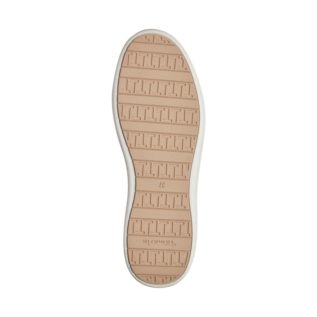 Tamaris womens white comb leisure trainers | Vilbury London