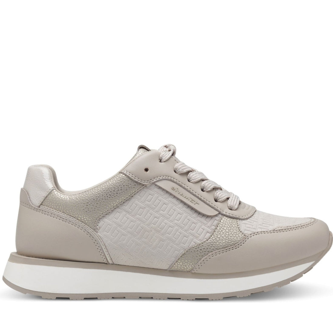 Tamaris womens ivory leisure trainers | Vilbury London