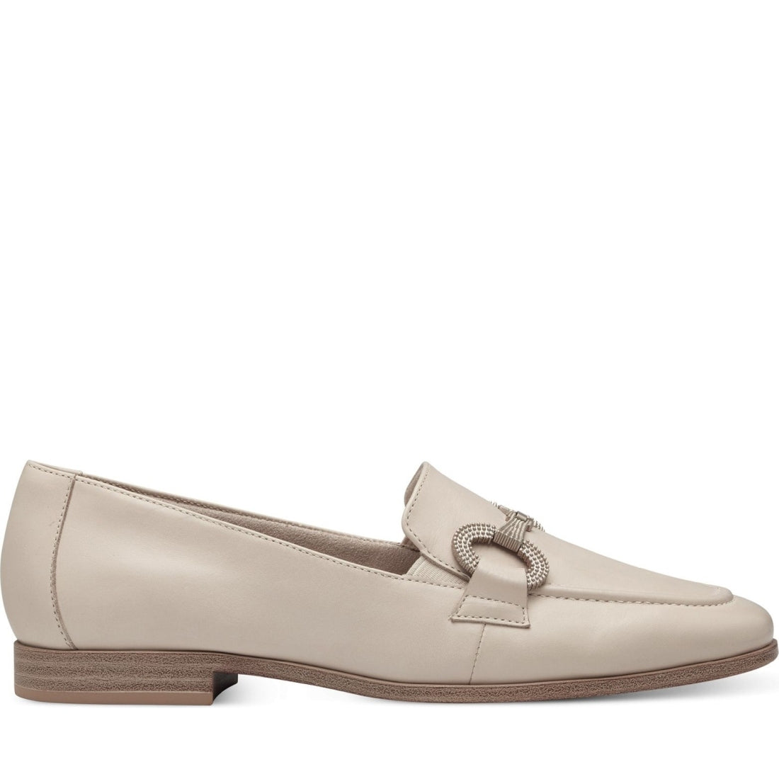 Tamaris womens ivory casual closed loafers | Vilbury London