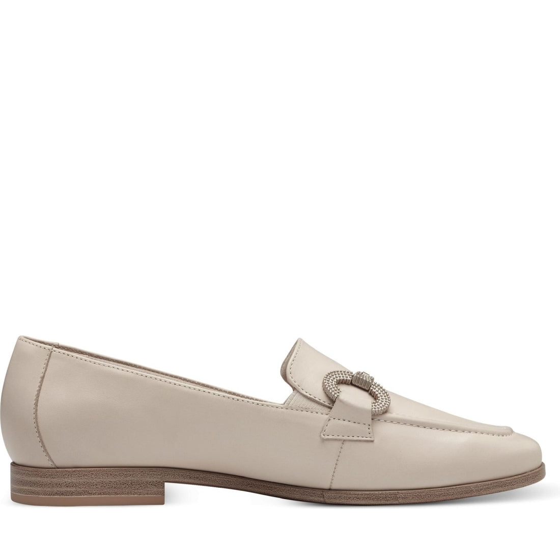 Tamaris womens ivory casual closed loafers | Vilbury London